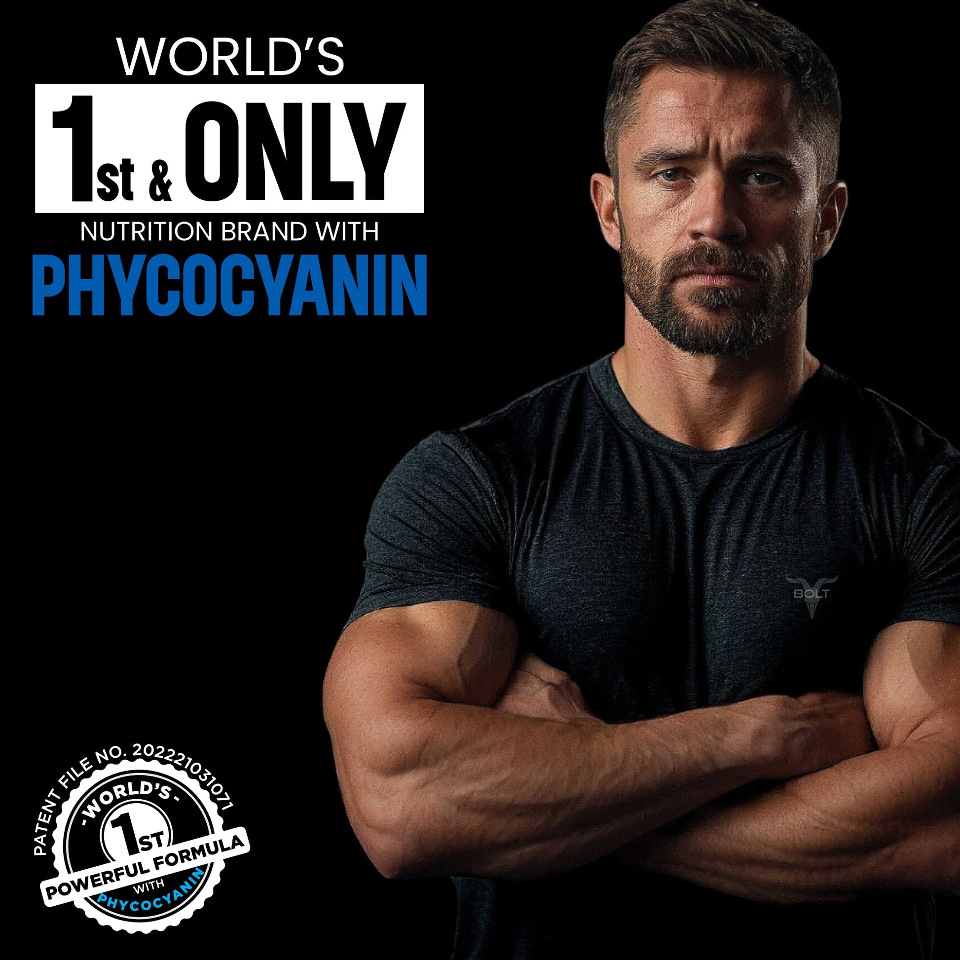 Bolt nutrition brand with phycocyanin