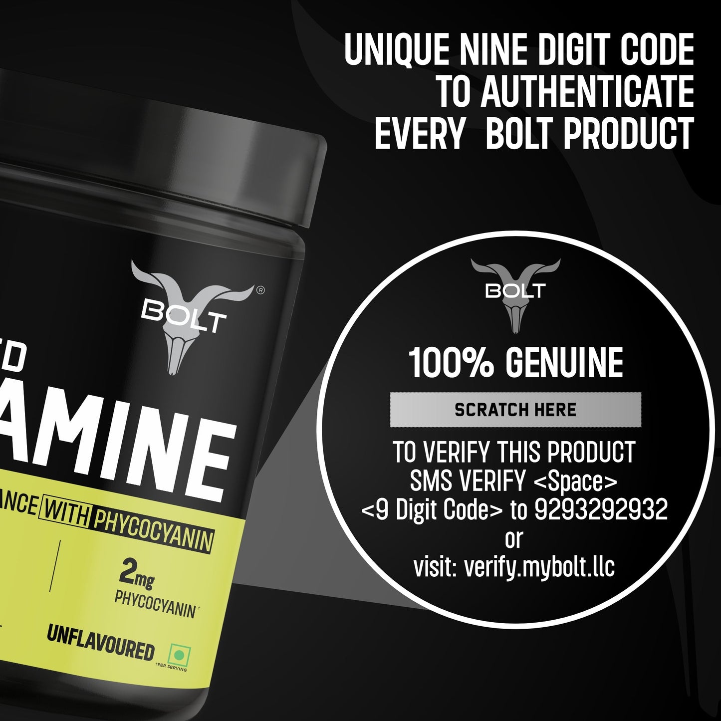 Bolt nutrition Glutamine powder,unflavoured