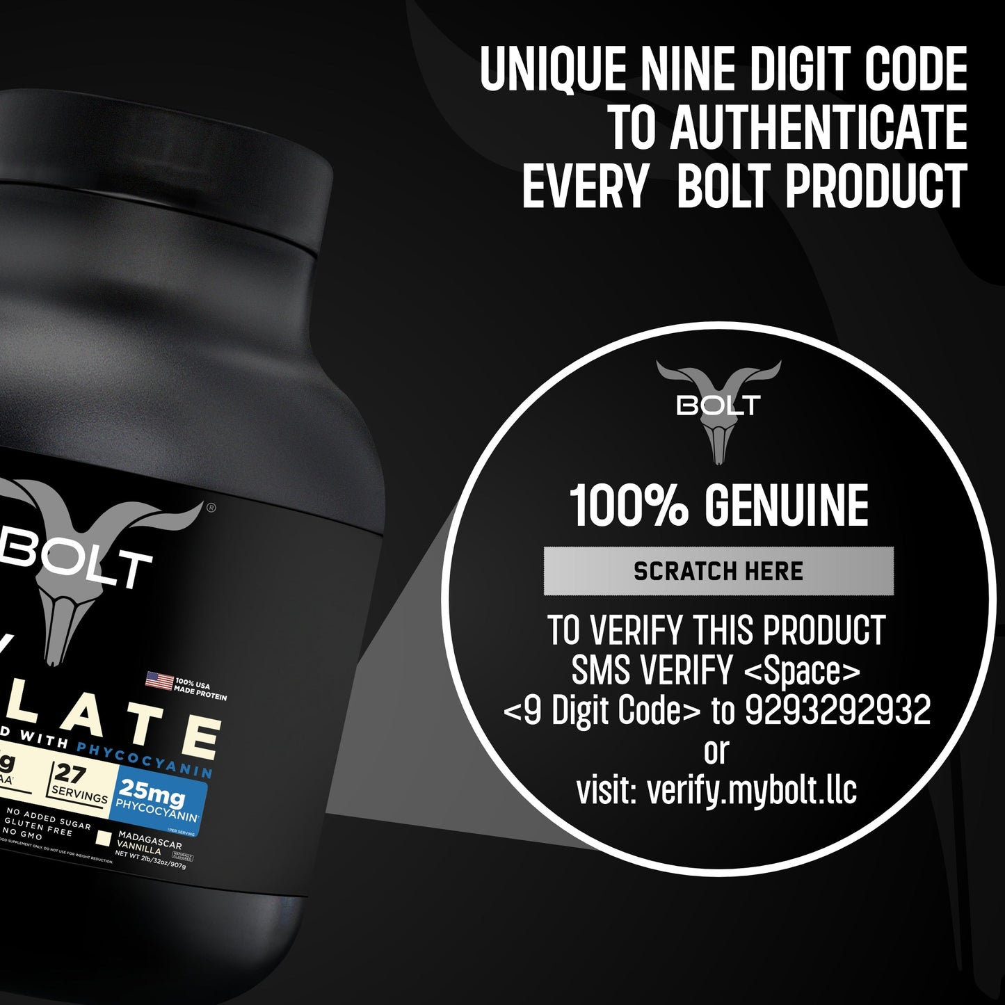 madagascar vanilla, bolt whey protein isolate