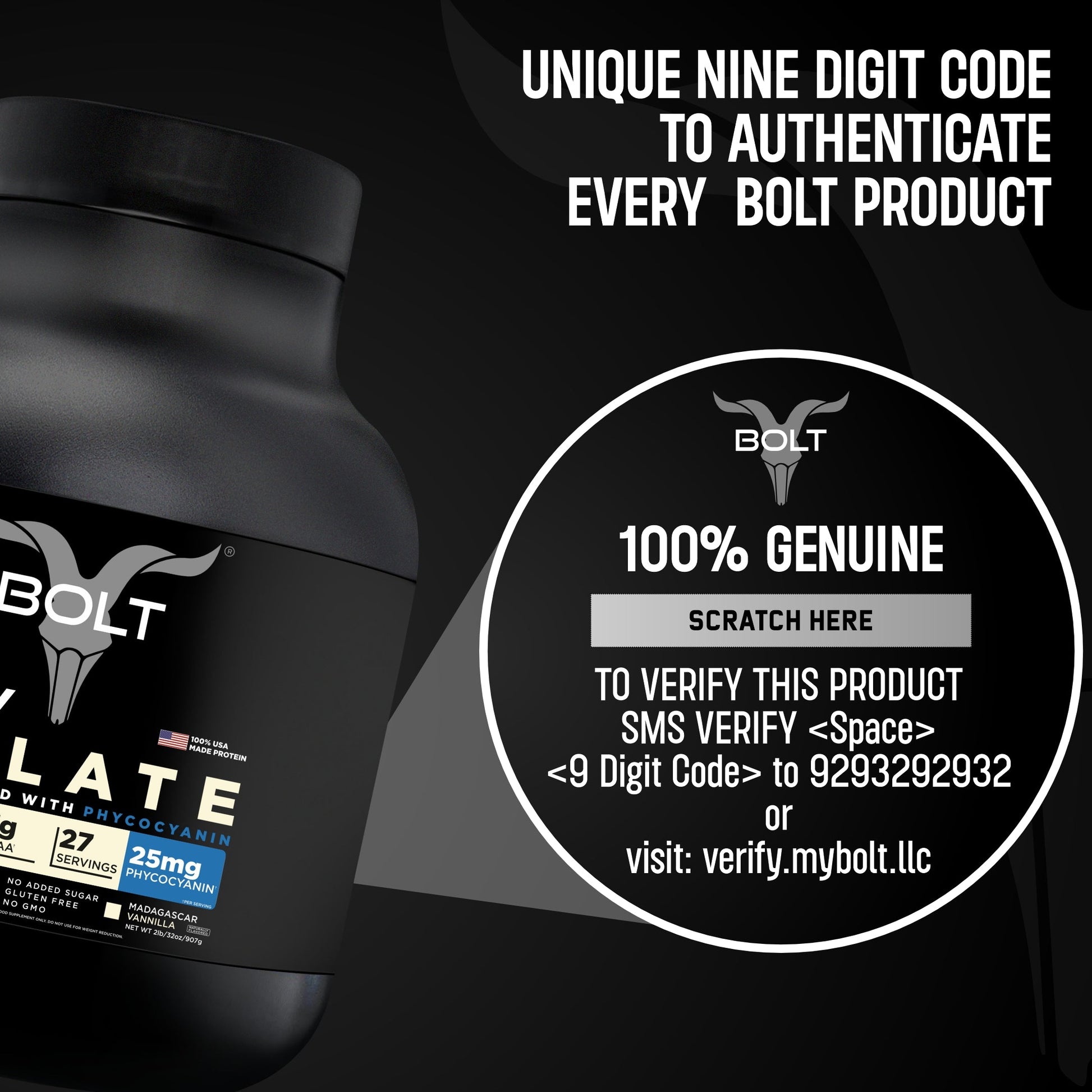 madagascar vanilla, bolt whey protein isolate
