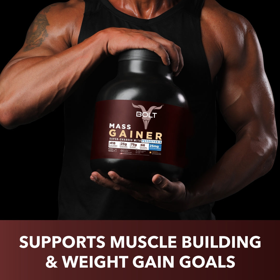 supports muscle building & weight gain goals
