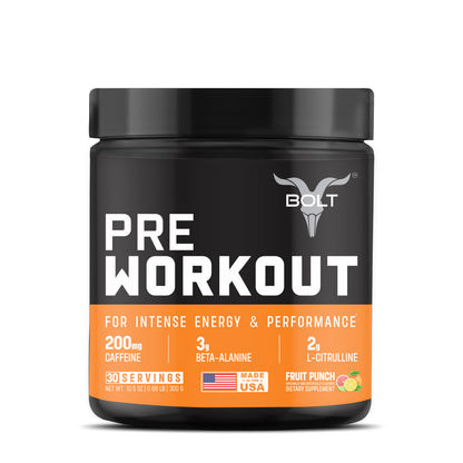Bolt Pre-Workout Powder | For Energy, Focus, Power, Endurance & Performance